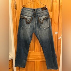 Y2K N.B.N Gear Wide Leg Studded Men’s Jeans Wide Leg Grunge Demin Please Read